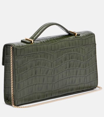 Vancouver croc-effect leather clutch | DeMellier