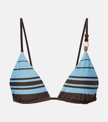 Rioja beaded striped bikini top | SIR
