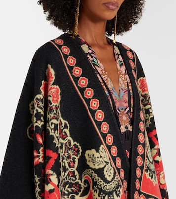 Soul printed wool and silk poncho | La DoubleJ