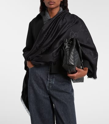 GG silk and wool jacquard scarf | Gucci