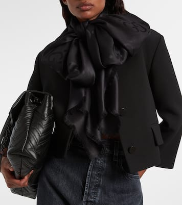 GG silk and wool jacquard scarf | Gucci