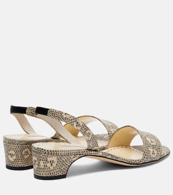 Patobarnu 30 lizard-effect leather sandals | Manolo Blahnik