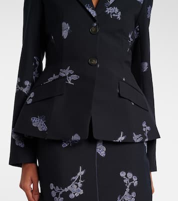 Blazer en jacquard de laine et coton | Erdem