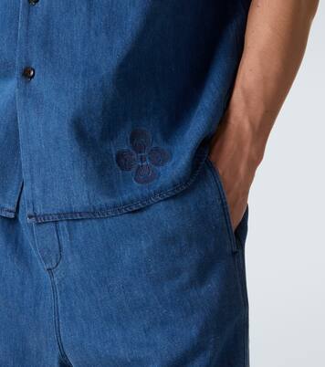 Besticktes Hemd aus Denim | Commas
