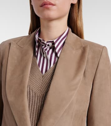 Blazer aus Veloursleder | Brunello Cucinelli