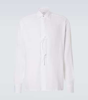 Camisa Dorian de lino con lazo | Kiton