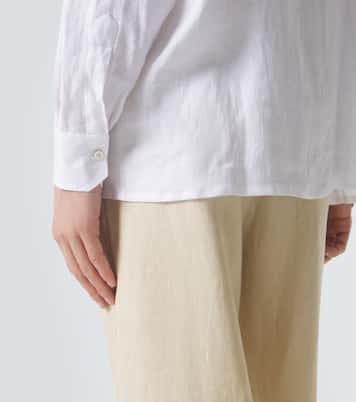 Camisa Dorian de lino con lazo | Kiton