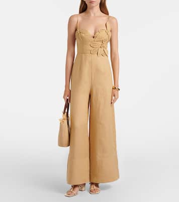 Embellished leather mules | Farm Rio