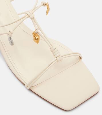 Embellished leather mules | Farm Rio