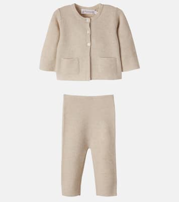 Baby Aries cashmere cardigan and leggings set | Bonpoint