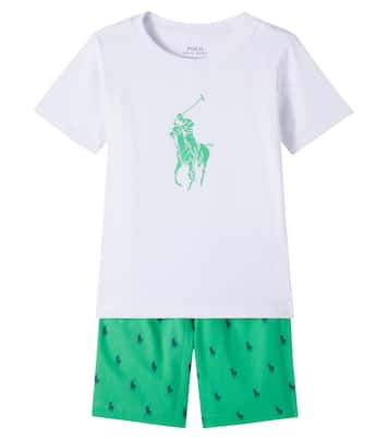 Printed cotton jersey pajama set | Polo Ralph Lauren Kids