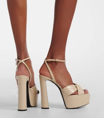 Sandali Franciane in pelle con plateau | Saint Laurent
