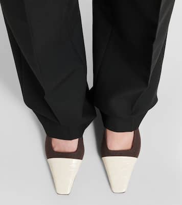 Escarpins slingback en toile et cuir | Tod's