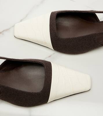 Escarpins slingback en toile et cuir | Tod's