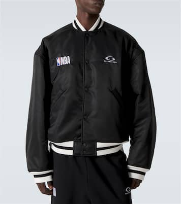 x NBA – Veste bomber en satin à logo | Balenciaga