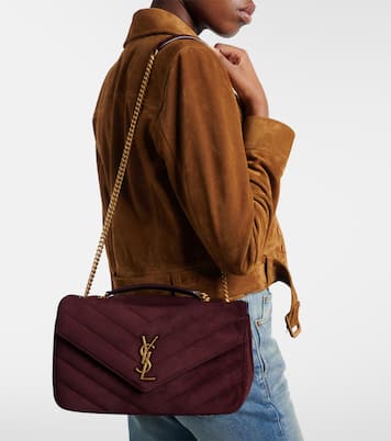 Schultertasche Loulou Medium aus Veloursleder | Saint Laurent