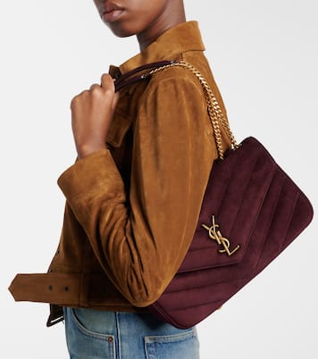 Schultertasche Loulou Medium aus Veloursleder | Saint Laurent