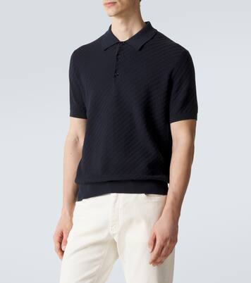 Cotton, silk, and cashmere polo shirt | Brioni
