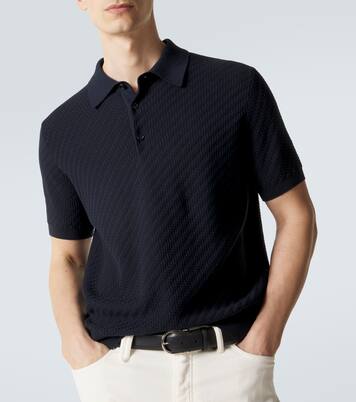 Cotton, silk, and cashmere polo shirt | Brioni