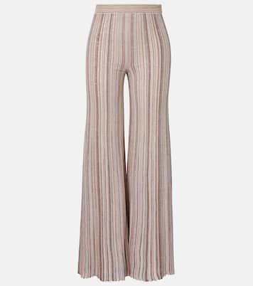 Striped lamé wide-leg pants | Missoni