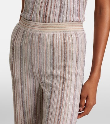 Striped lamé wide-leg pants | Missoni