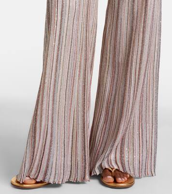 Striped lamé wide-leg pants | Missoni