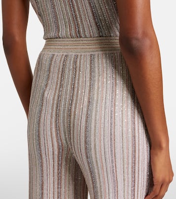 Striped lamé wide-leg pants | Missoni