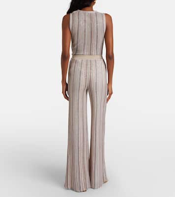 Striped lamé wide-leg pants | Missoni