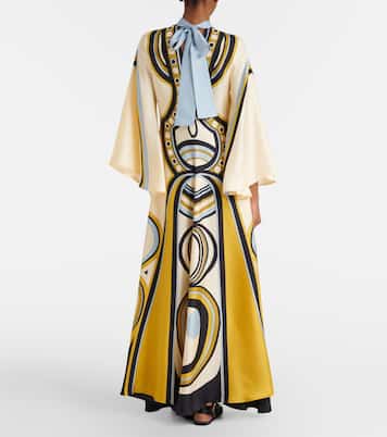 Magnifico printed silk twill midi dress | La DoubleJ