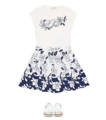 Embellished stretch-cotton T-shirt | Monnalisa