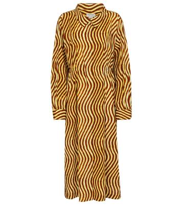 Robe midi imprimée en coton | Dries Van Noten