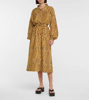 Robe midi imprimée en coton | Dries Van Noten
