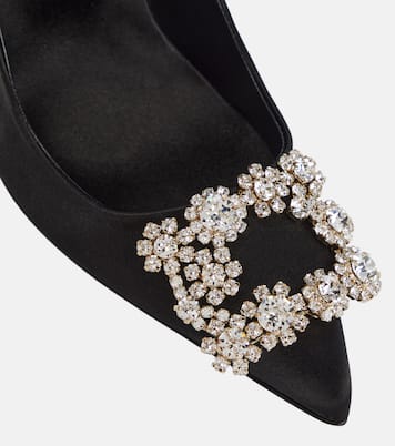 Pumps Flower Strass aus Satin | Roger Vivier