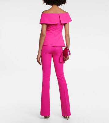 Eimear off-shoulder crêpe top | Safiyaa