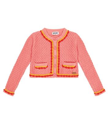 Crochet-trimmed cardigan | Moschino Kids