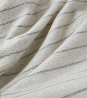 Plaid in cashmere gessato | Loro Piana