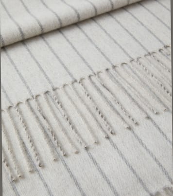 Plaid in cashmere gessato | Loro Piana