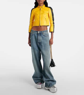 Cropped leather jacket | Balenciaga