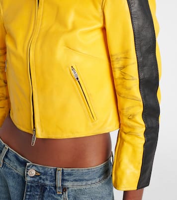 Cropped leather jacket | Balenciaga