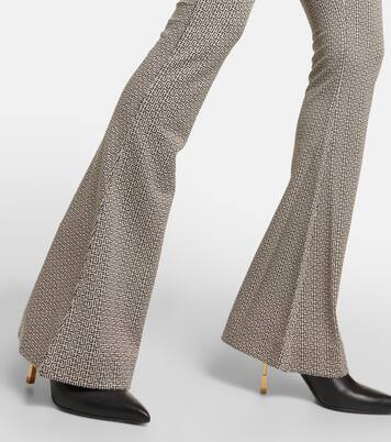 Pantalon flare Monogram en jacquard | Balmain