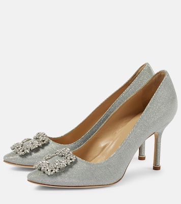 Hangisi 90 embellished glitter pumps | Manolo Blahnik