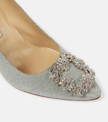 Hangisi 90 embellished glitter pumps | Manolo Blahnik