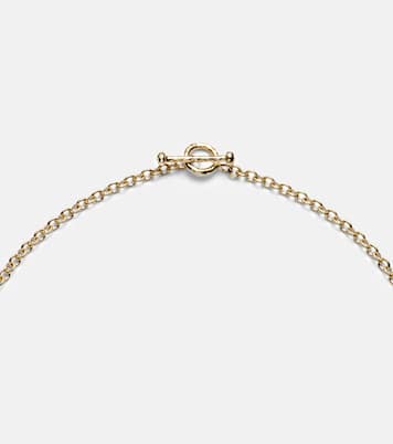 Heart & Toggle 18kt gold necklace with emerald | Octavia Elizabeth