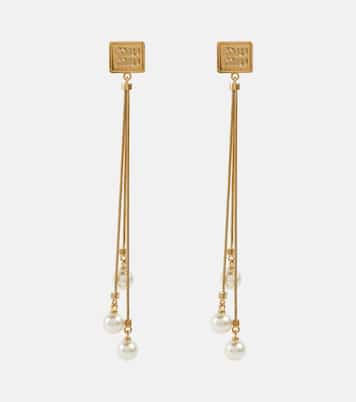 Ohrringe mit Zierperlen | Miu Miu