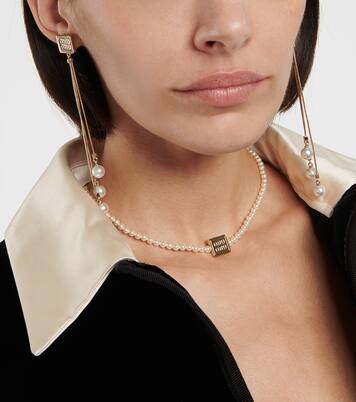 Ohrringe mit Zierperlen | Miu Miu