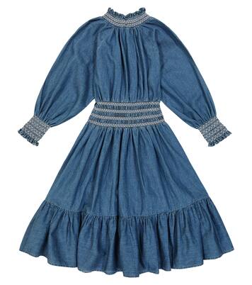 Kara shirred denim dress | C'era Una Volta