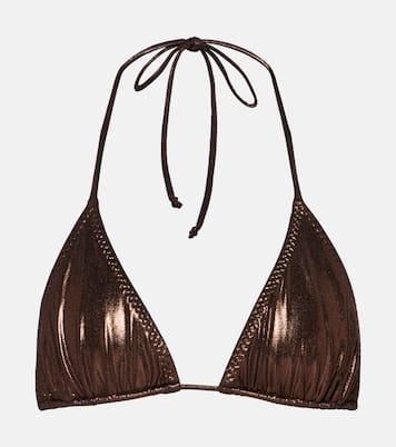Haut de bikini String métallisé | Norma Kamali