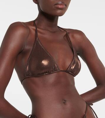 Haut de bikini String métallisé | Norma Kamali