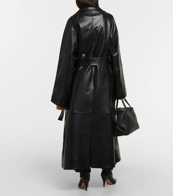 Gabardina oversized Minnie de piel | Khaite