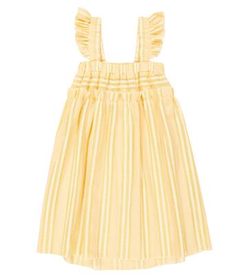 Embroidered ruched cotton dress | Paade Mode